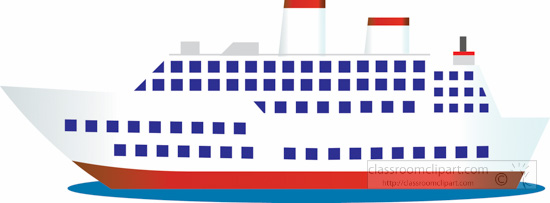Boats and ships large passenger cruise ship clipart