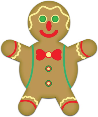 Christmas gingerbread man clip art image 4 2