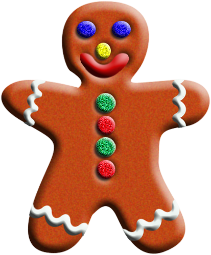 Christmas gingerbread man clip art image 5
