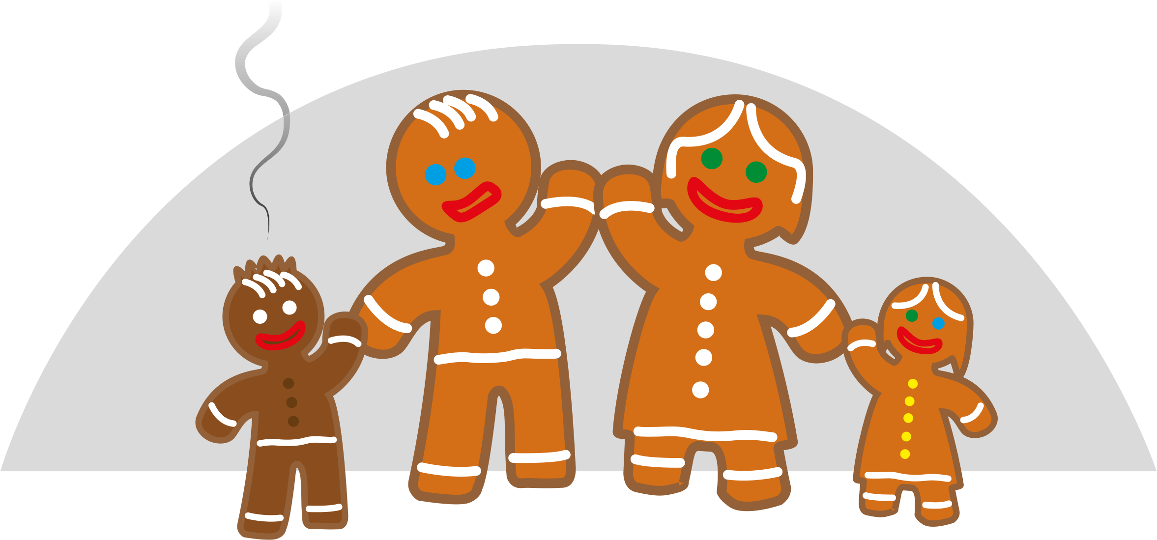 Clipart family life of the gingerbread man