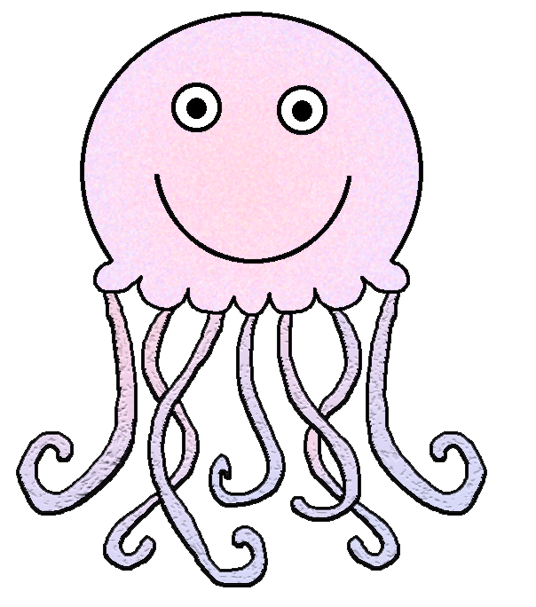 Cute jellyfish clipart kid