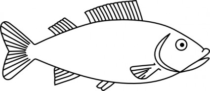 Fish  black and white fish outline clipart black and white free 4