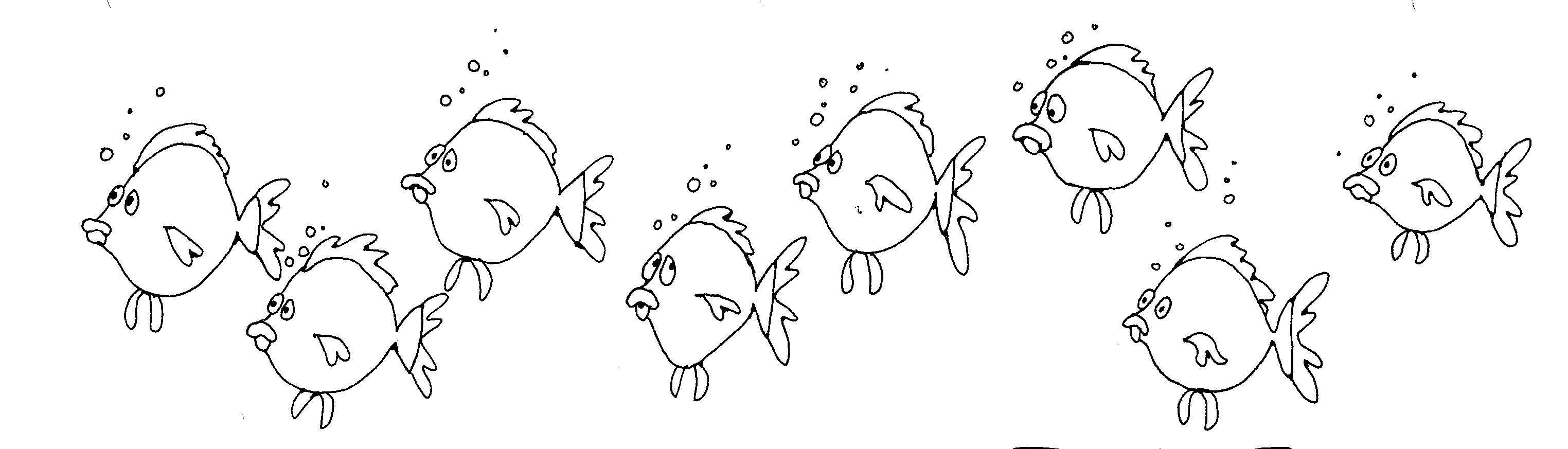 Fish  black and white school of fish clipart black and white 2