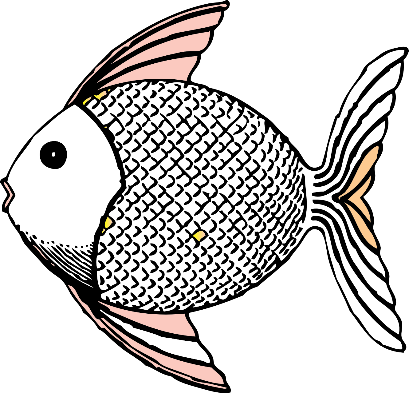 Fish  black and white tropical fish clip art black and white free 2