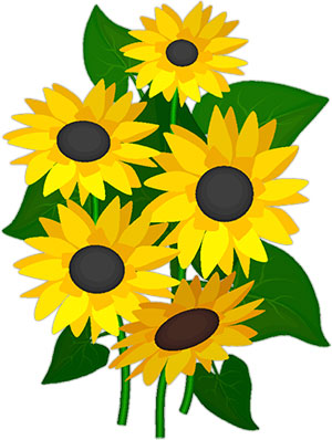 Free sunflowers animated s clipart
