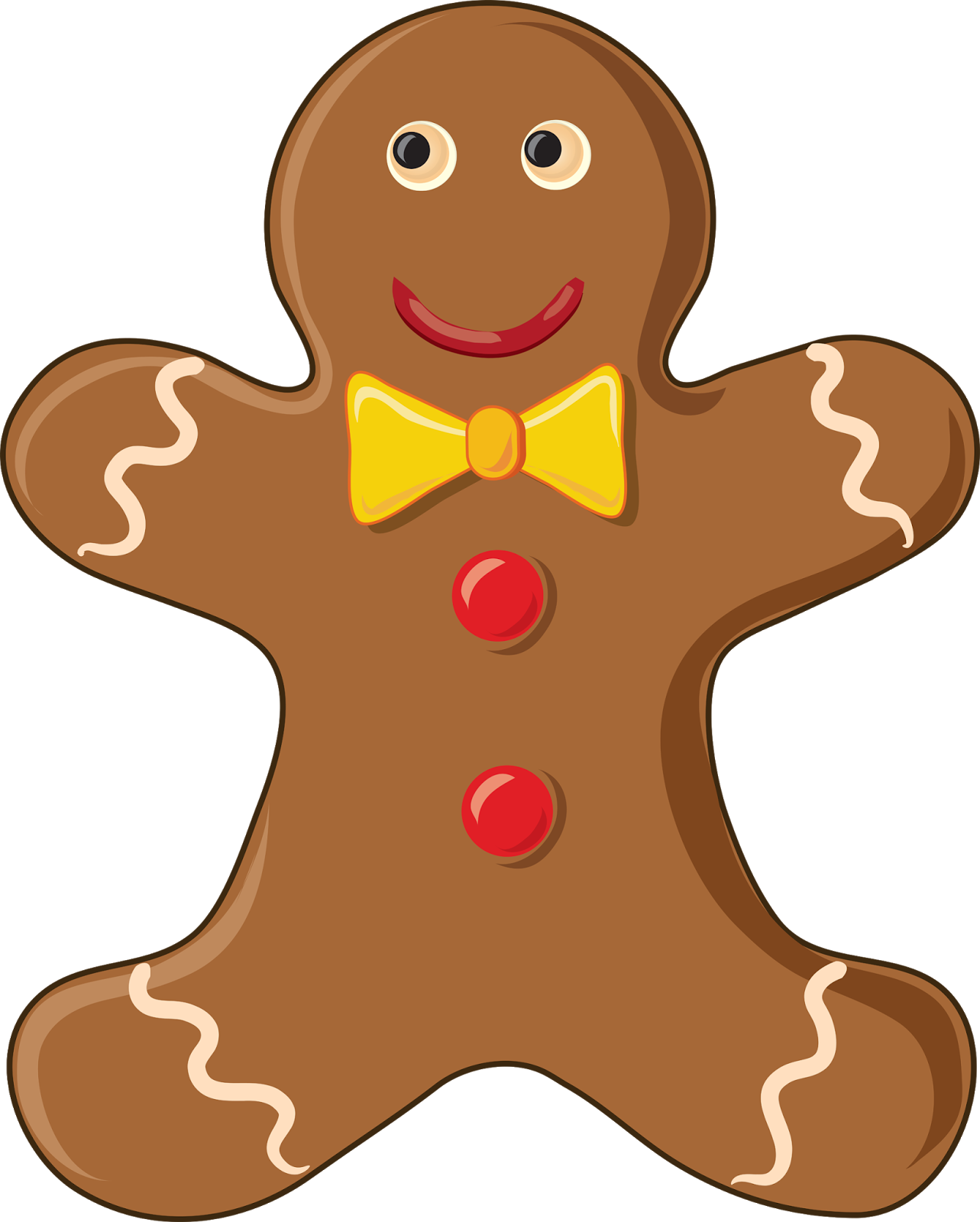 Funny gingerbread man clipart kid