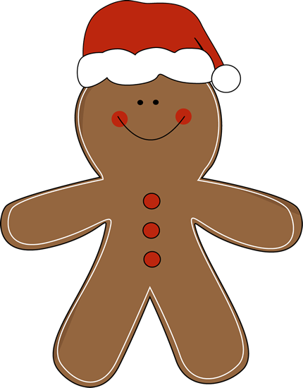 Gingerbread man border clipart kid