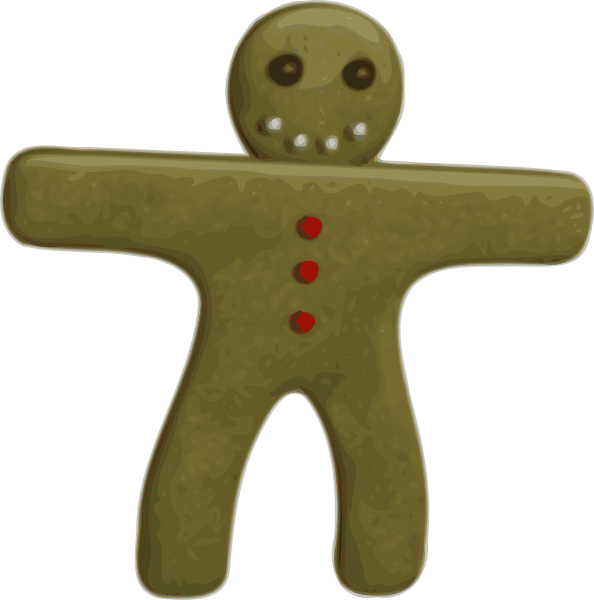 Gingerbread man clip art at vector clip art