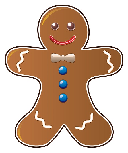 Gingerbread man clipart 4