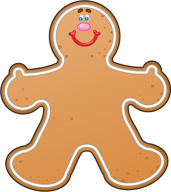 Gingerbread man clipart 5