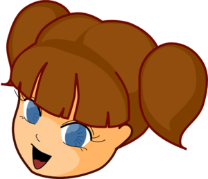 Girl brown hair clip art at vector clip art