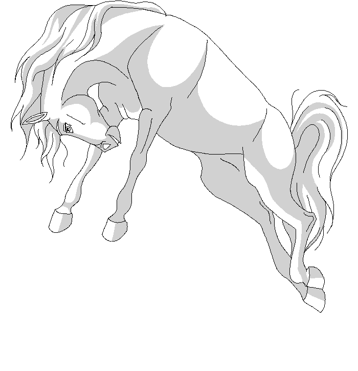 Horse lineart favourites by street light adopts on deviantart