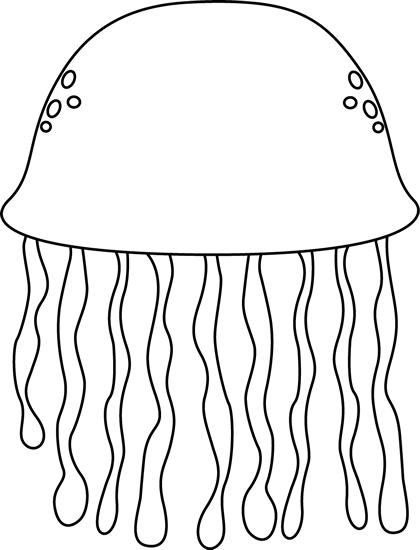 Jellyfish jelly fish outline clipart kid 3