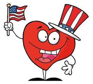 Patriotic flag heart clipart clipartfest