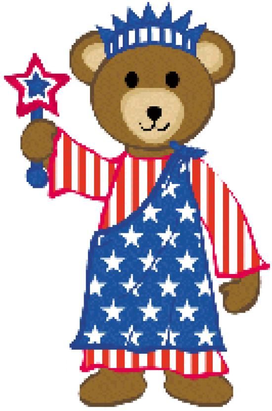 Patriotic teddy bear clip art patriotic clipart