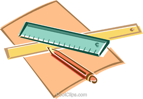 Ruler and pencil clipart 2