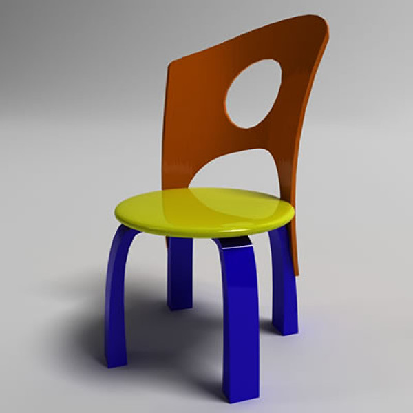 Searched 3d models for cartoon chair 3