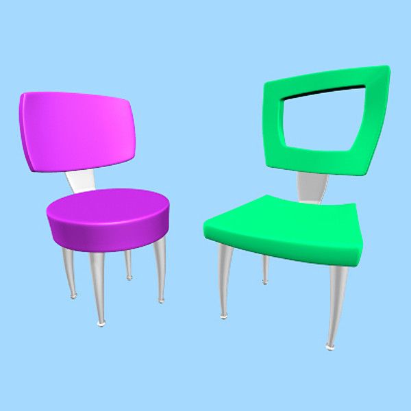 Searched 3d models for cartoon chair