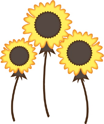Sunflowers clipart black and white free