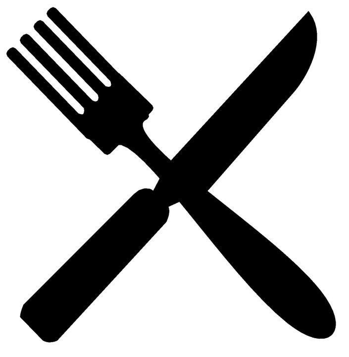 Clip art fork knife plate clipart kid 2