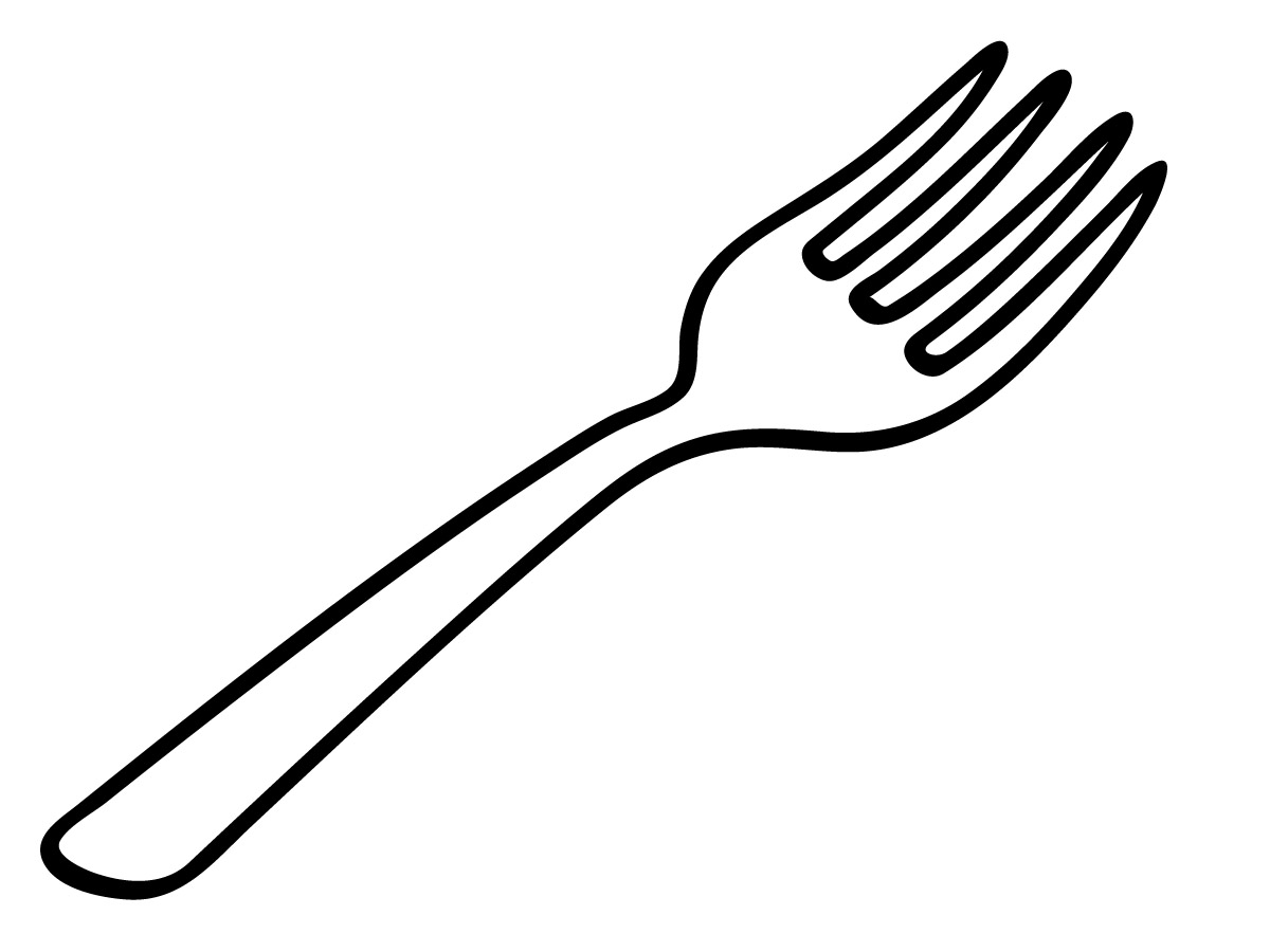 Fork black and white clipart kid - Cliparting.com.