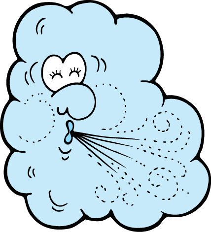 Free clip art of wind clipart 6 cartoon blue cloud 2