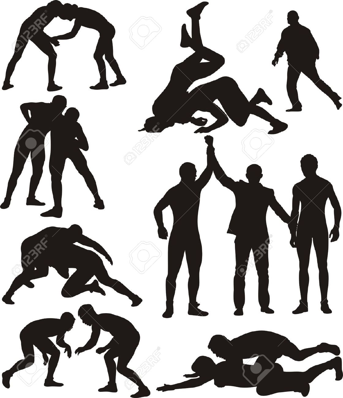 Free wrestling clip art pictures