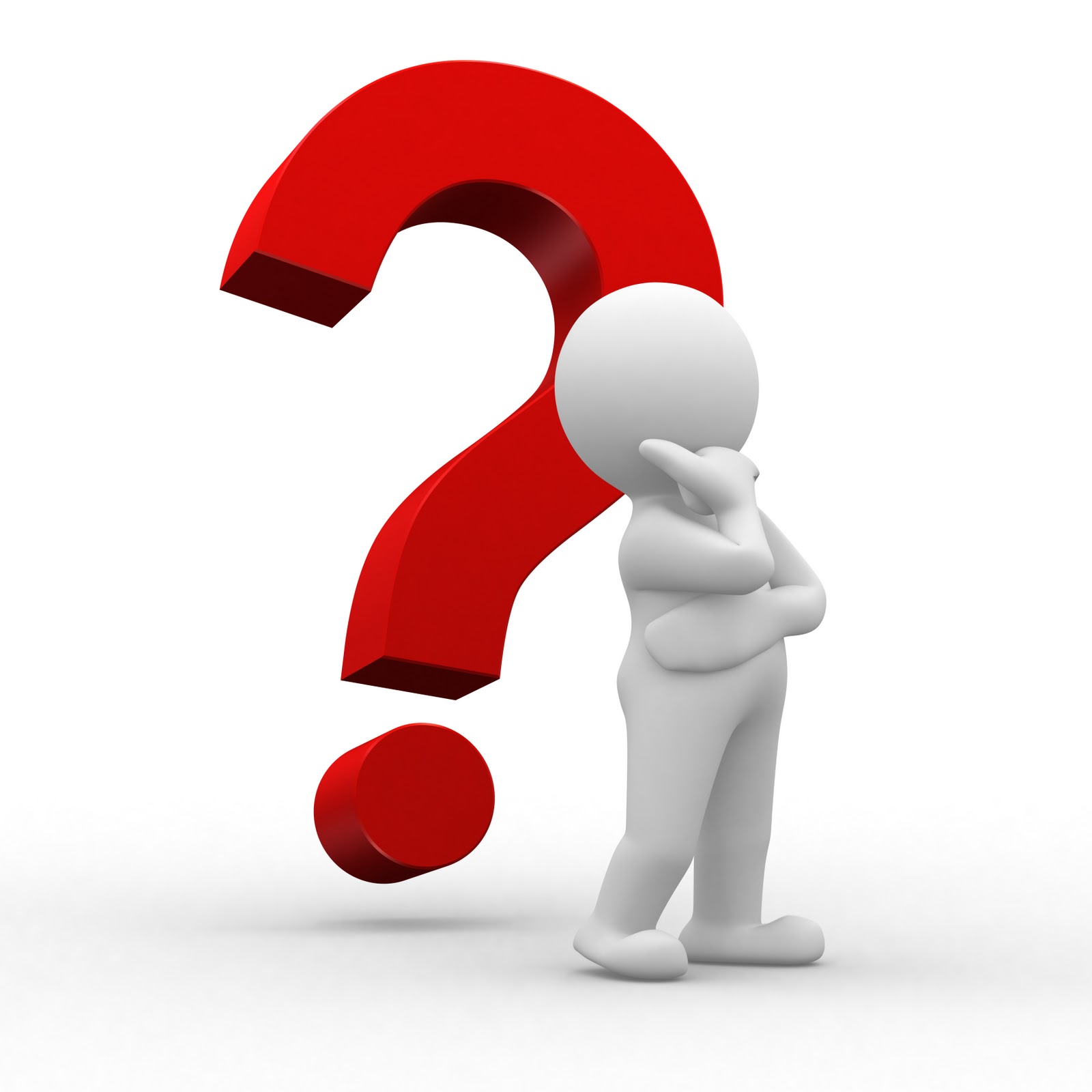 Person thinking with question mark free clipart 2