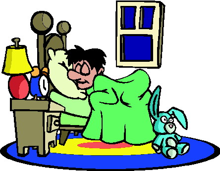 Sleeping in bed clipart free images