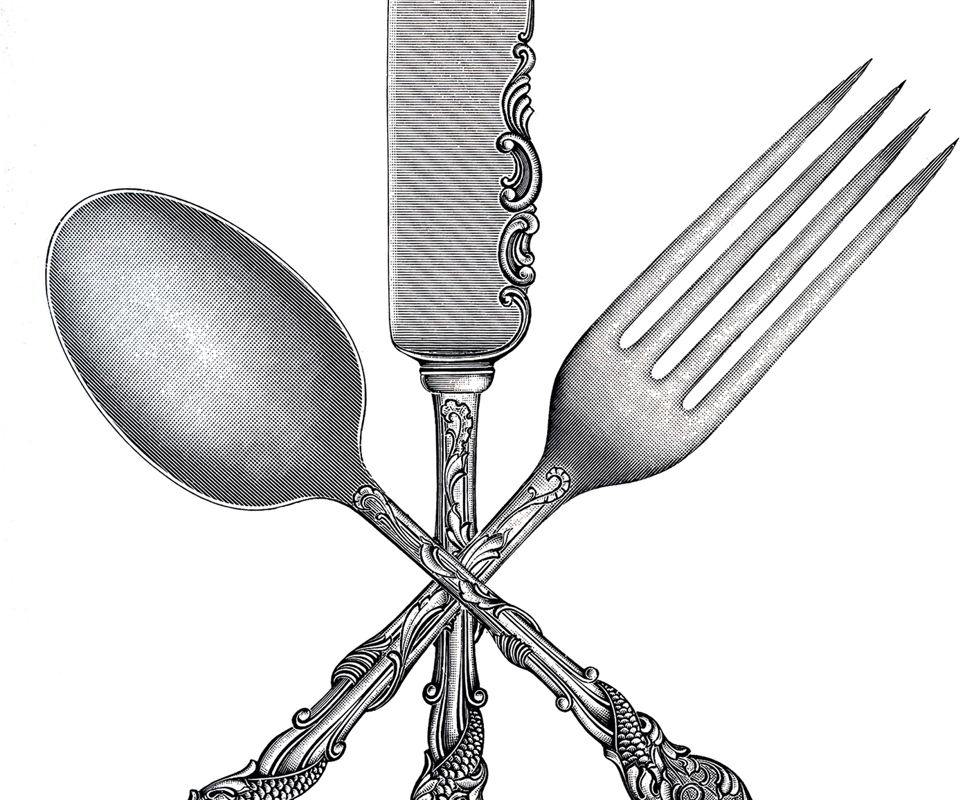 Vintage fork clipart kid 3