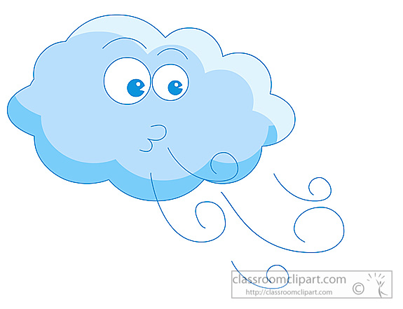 Wind blowing clipart kid