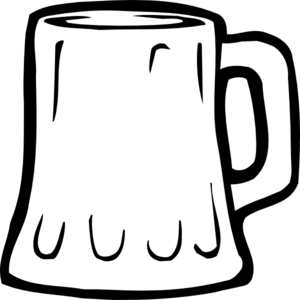 Beer mug black and white clipart kid 4