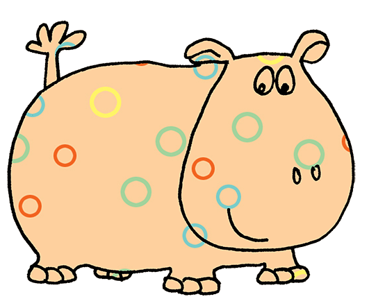Cartoon hippo clipart 3