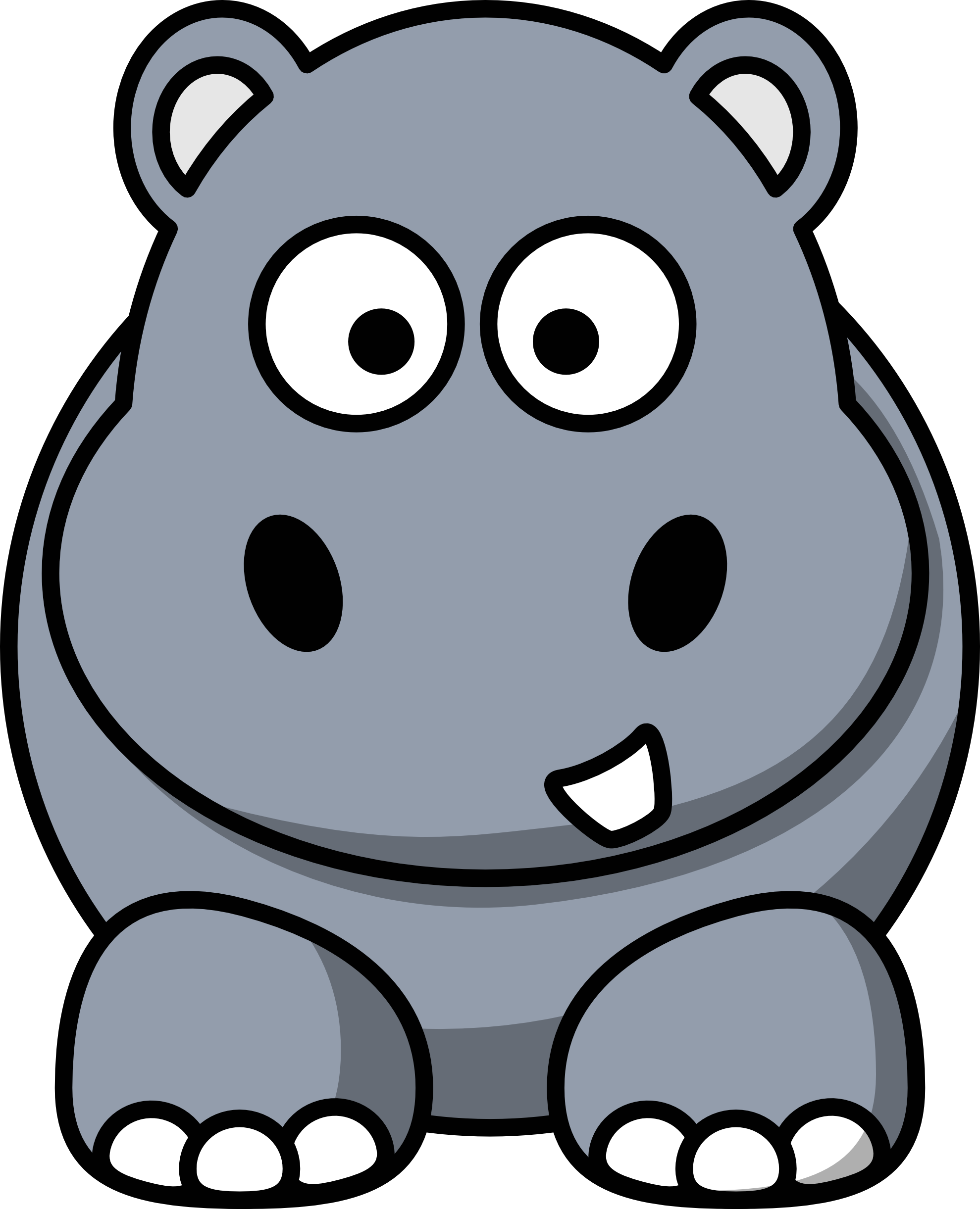 Cartoon hippo clipart image