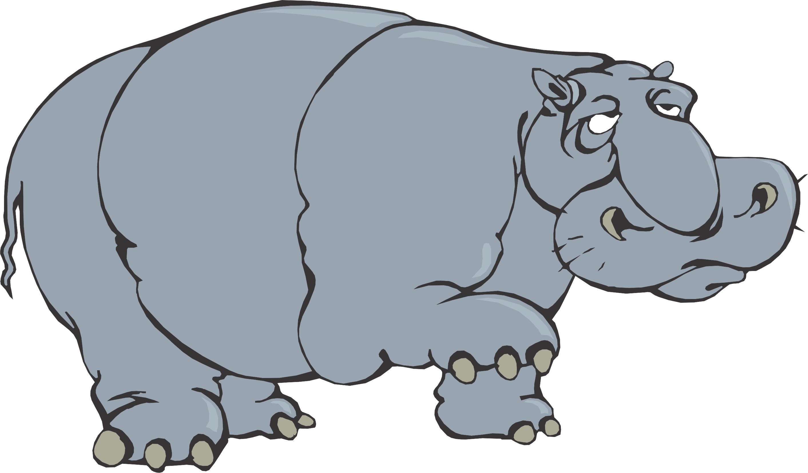 Cartoon hippo clipart kid