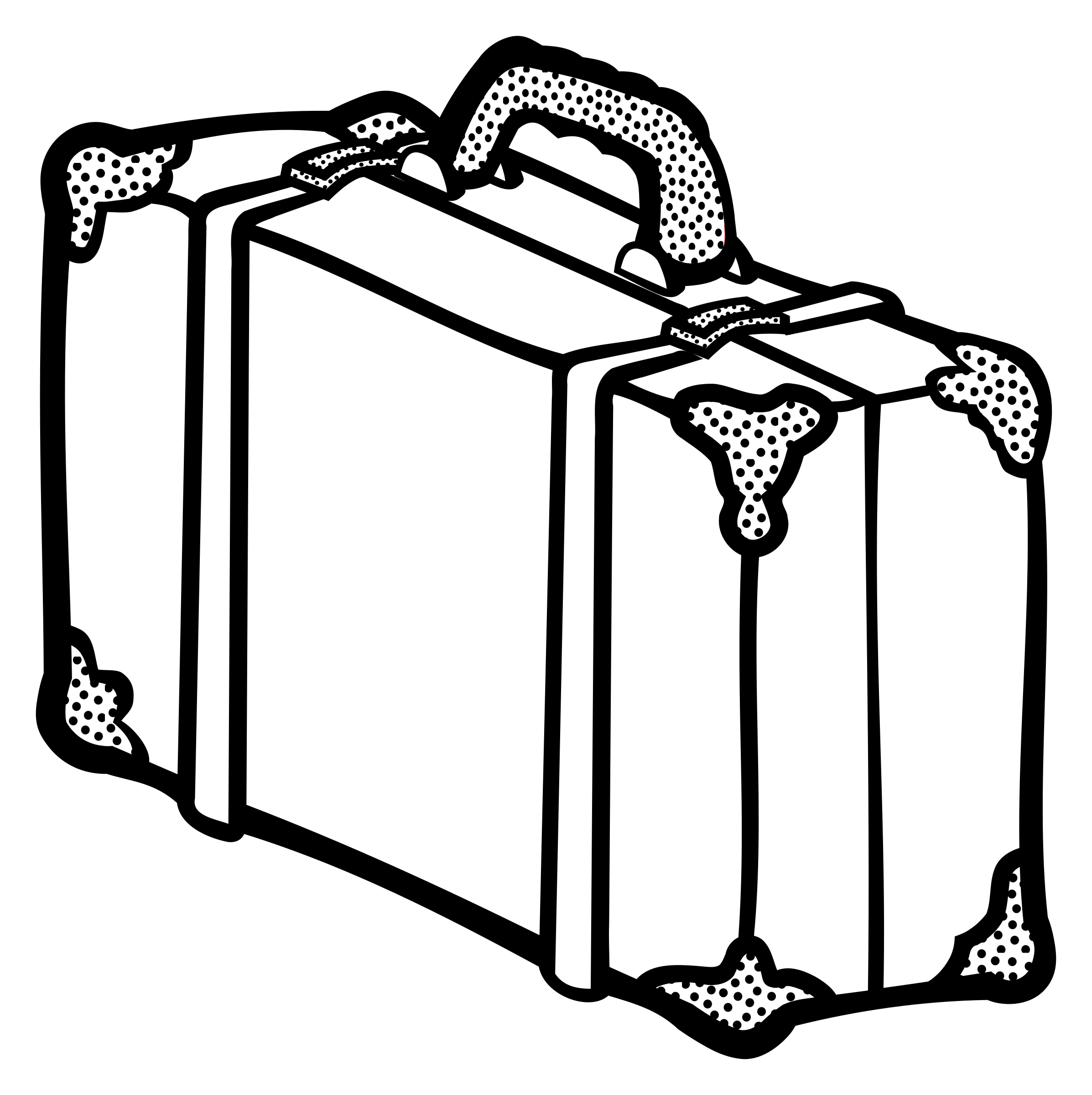 Clipart suitcase lineart