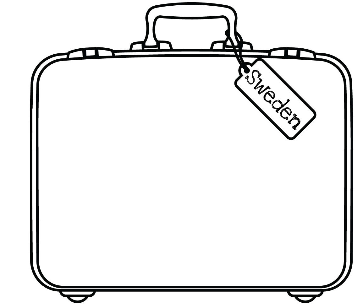 Clipart suitcase outline clipartfest