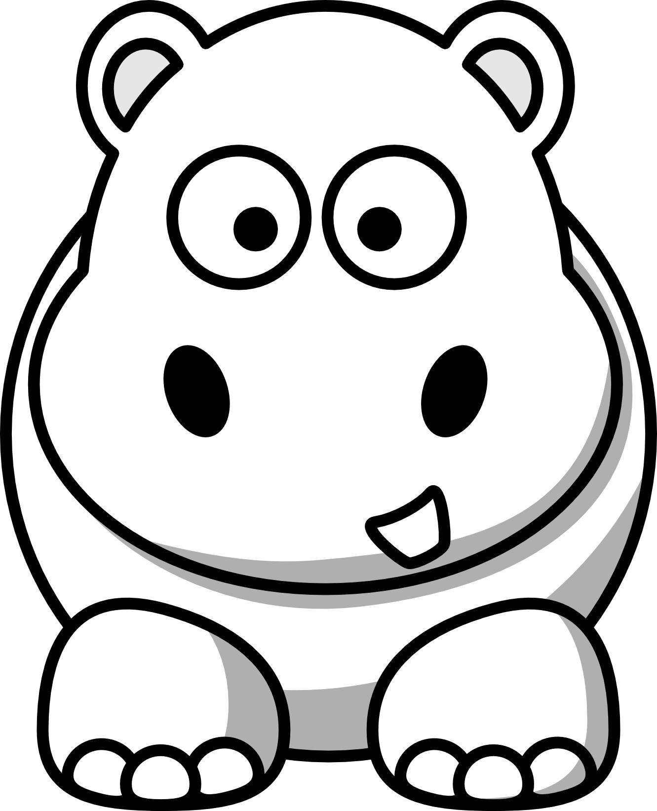 Hippo clipart free images 7