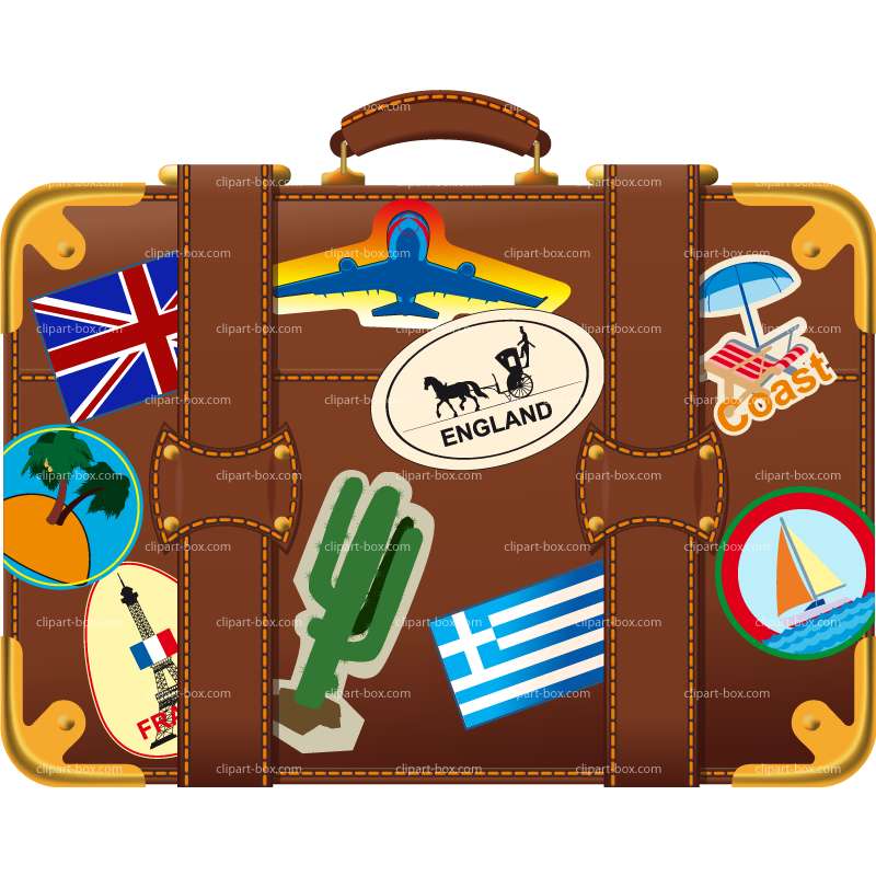 Holiday suitcase clipart clipartfest