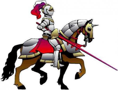 Medieval knight cartoon ages knights vector clip art