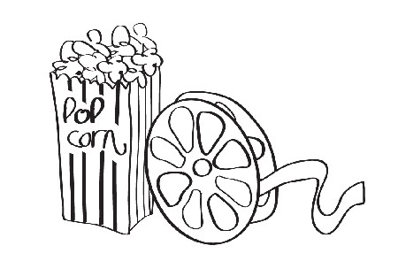 Movie reel clipart black and white clipartfest