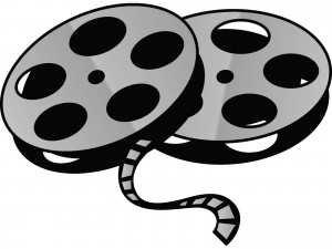 Movie reel showing post clipart 2