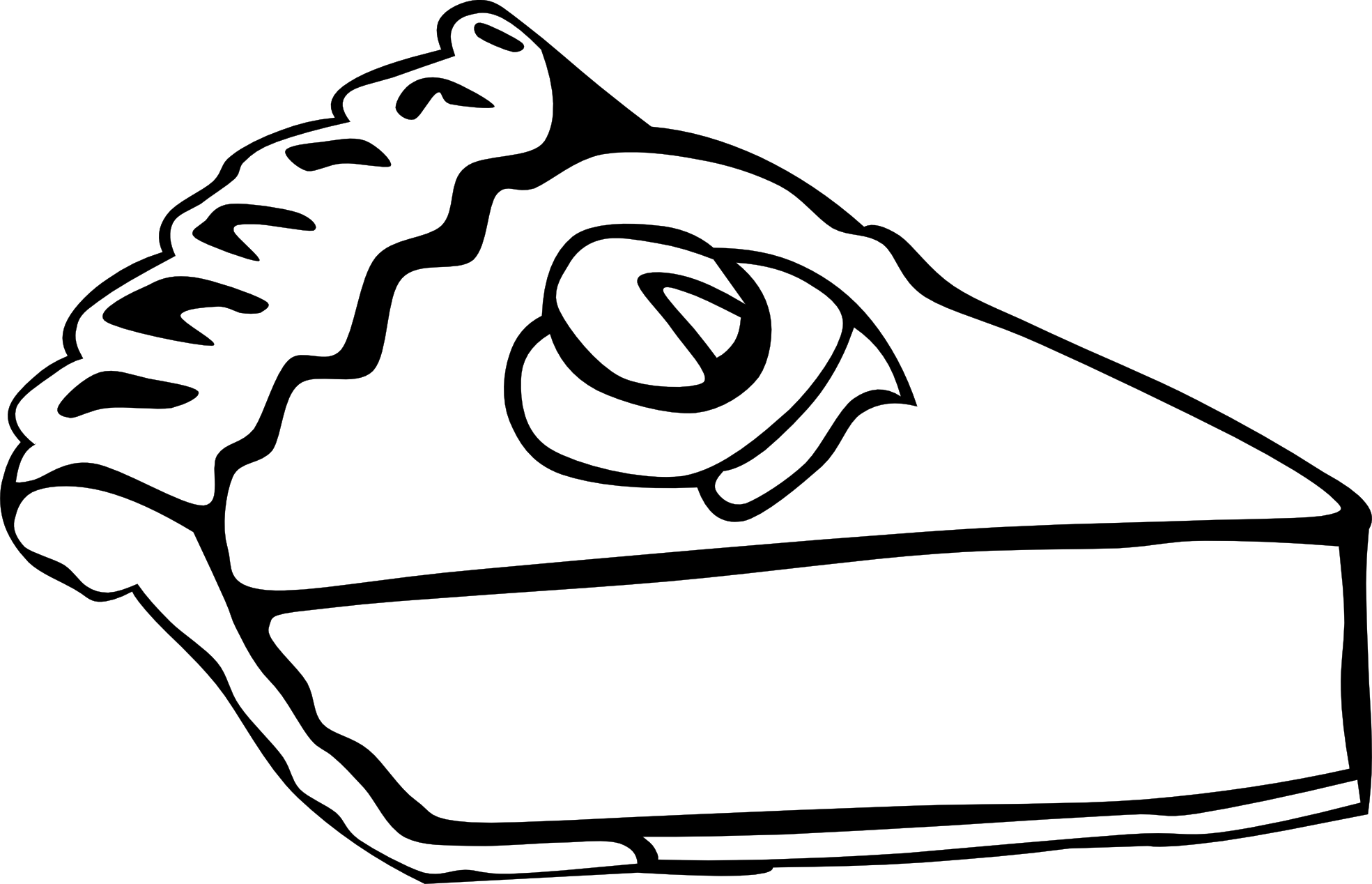 Pumpkin  black and white showing post clipart