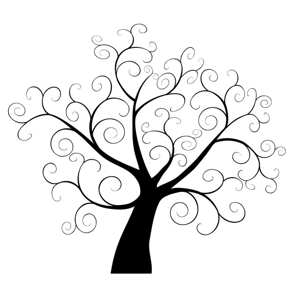 Tree  black and white bare tree clip art 6
