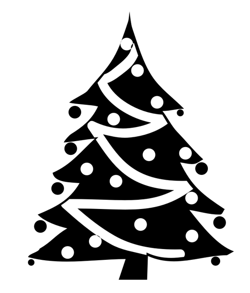 Tree  black and white christmas tree clipart black and white free 3