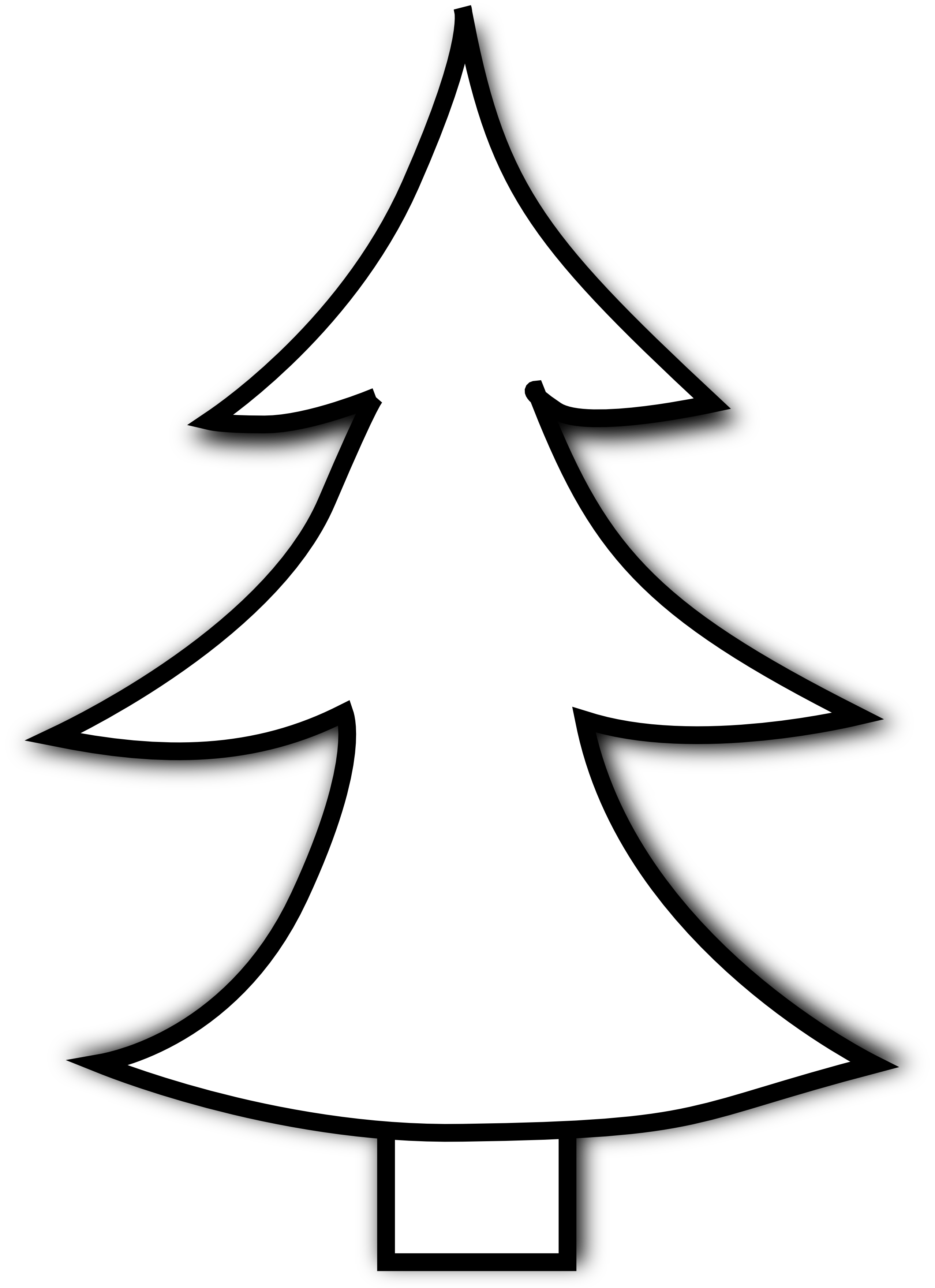 Tree  black and white christmas tree clipart black and white free