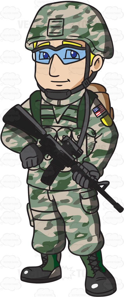 A us army infantry soldier in uniform cartoon clipart products 2