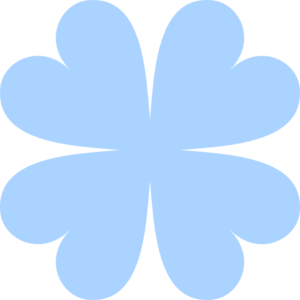 Blue four leaf clover clip art at vector clip art