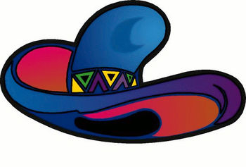 Clip art picture of a mexican sombrero