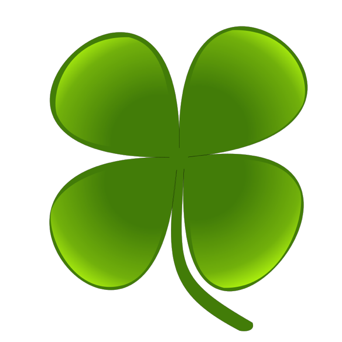 Clipart of shamrocks and four leaf clovers 2